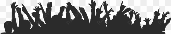 back to top - transparent crowd hands png