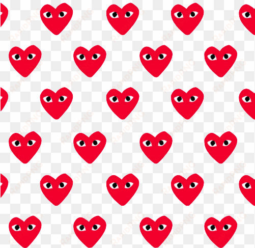 background, heart, and pattern image - comme des garcons play heart