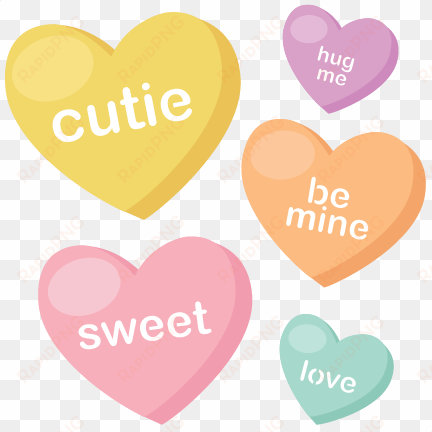 background - valentine candy hearts svg