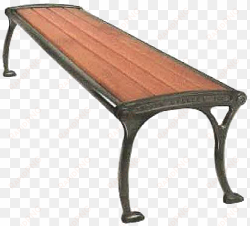 backless park bench - outdoor bench