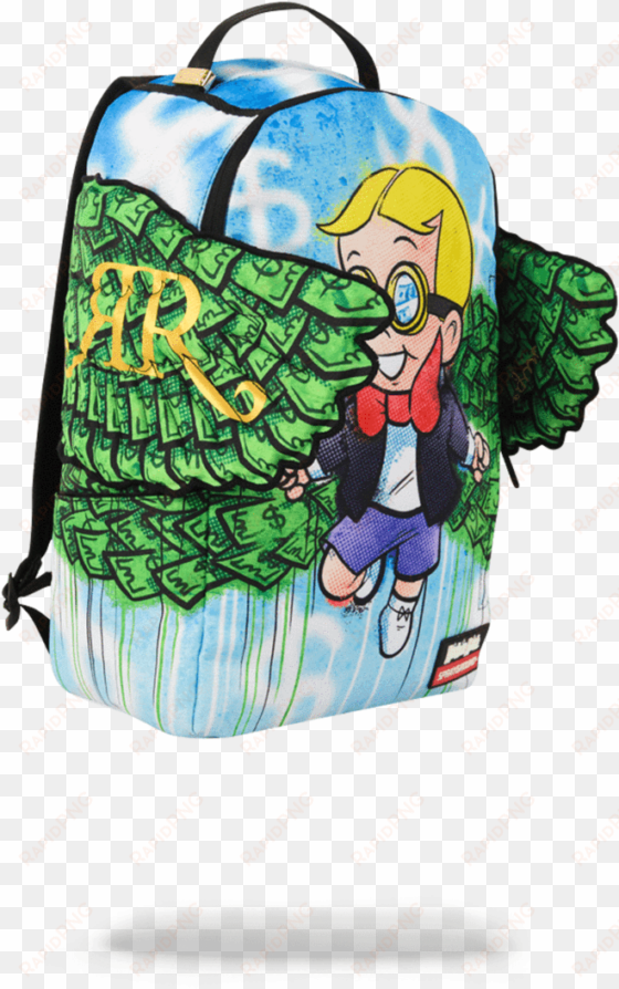 backpack clipart transparent - sprayground backpacks wings money