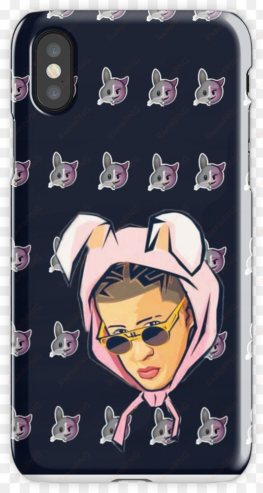 bad bunny inspired iphone x snap case - bad bunny phone case