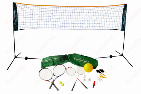 badminton volleyball and tennis set with a 5m net - traditional garden games 3 m badminton volleyball