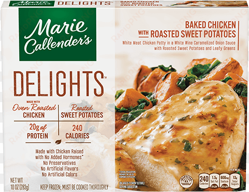 baked country chicken with roasted sweet potato - marie callender delights