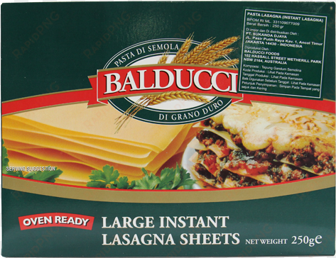 balducci large instant lasagna sheets 250 gr - balducci pasta