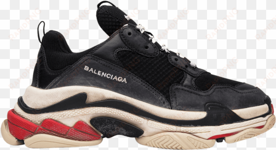 balenciaga triple s trainer 'black red' - balenciaga triple s red black