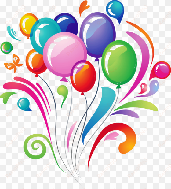 balloons explosion png stickpng - birthday png