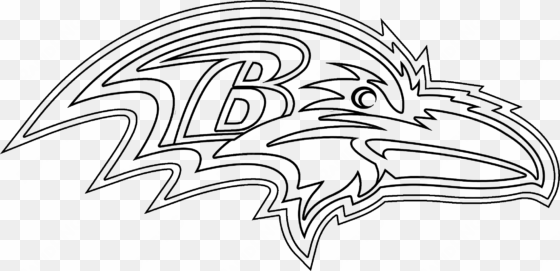 baltimore ravens logo outline - football teams logos coloring pages