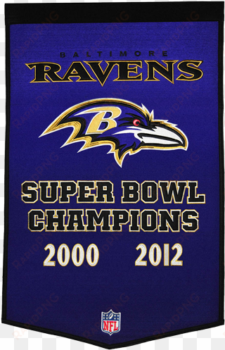 baltimore ravens super bowl championship dynasty banner - cd baltimore ravens 24"x36" wool dynasty banner