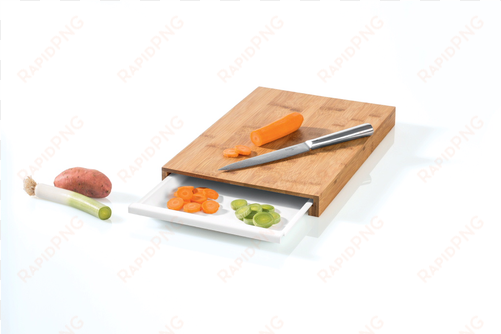 bamboo cutting board with pull out tray - cutting board