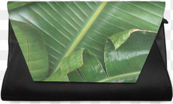 banana tree leaves clutch bag - wristlet