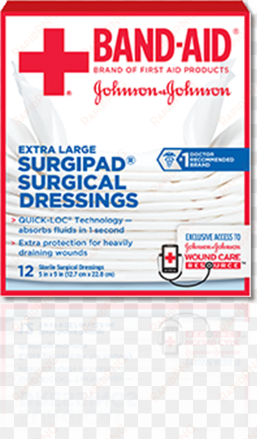 Band-aid® Brand Of First Aid Products Surgipad® Surgical - Band Aid Non Stick Pads transparent png image