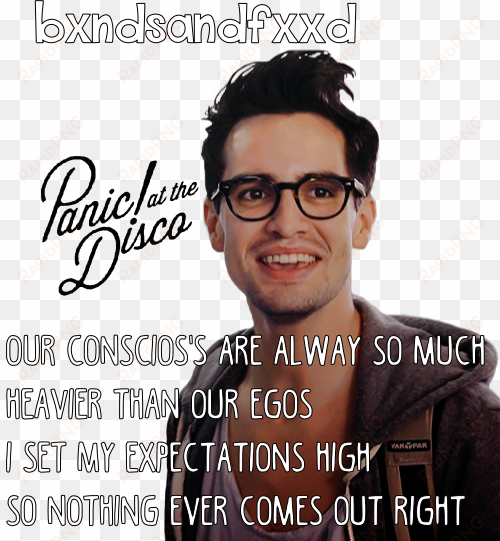 bands, brendon urie, and p atd image - panic! at the disco sticker, black