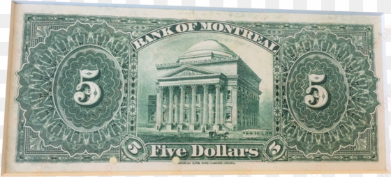 bank of montreal $5 banknote - cash