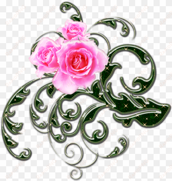 banner free download pink roses and green png by melissa - marcos para tarjetas de 15