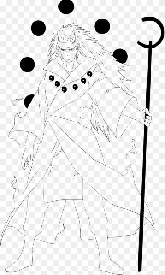 banner royalty free library six path uchiha lineart - madara uchiha six paths drawing