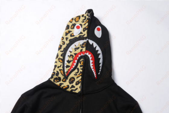bape shark hoodie leopard