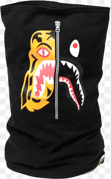 bape tiger/shark neck warmer - bape tiger shark