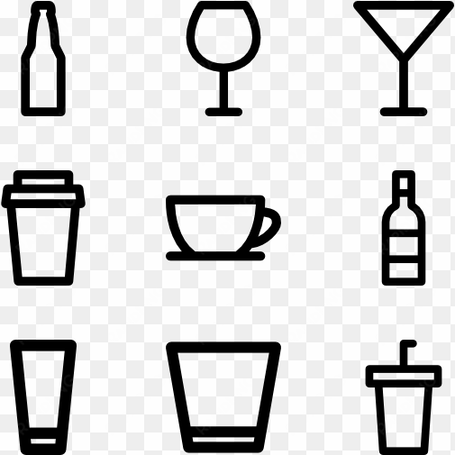 bar glasses and bottles - bottle icon vector