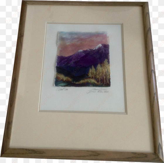 barbara coast, mixed media watercolor painting “aspen - picture frame