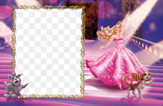 barbie clip borders freeuse download - barbie frames and borders