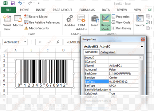 barcode activex screen - barcode
