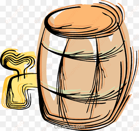 barrel of beer royalty free vector clip art illustration - barril de cerveja vetor png