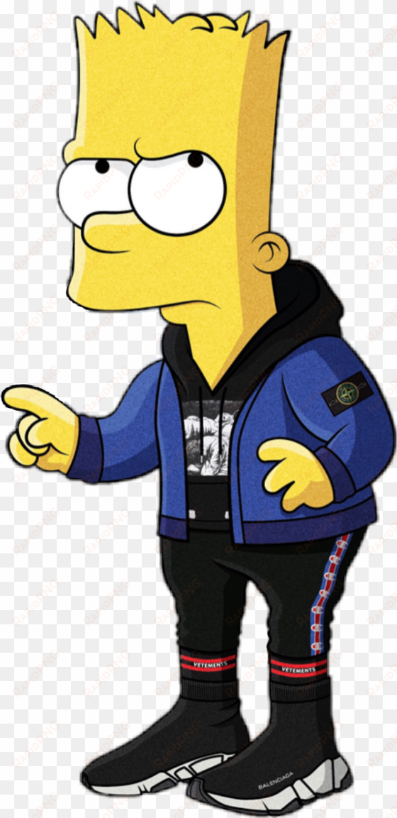 bart simpson simpsons yeezy hoodie kicks balenciaga - bart simpson hypebeast