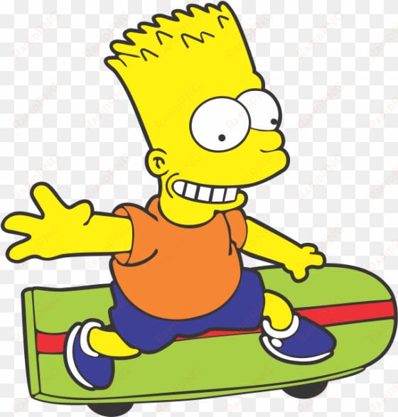 bart simpson skate pura arte adesivos - bart simpson skateboarding png