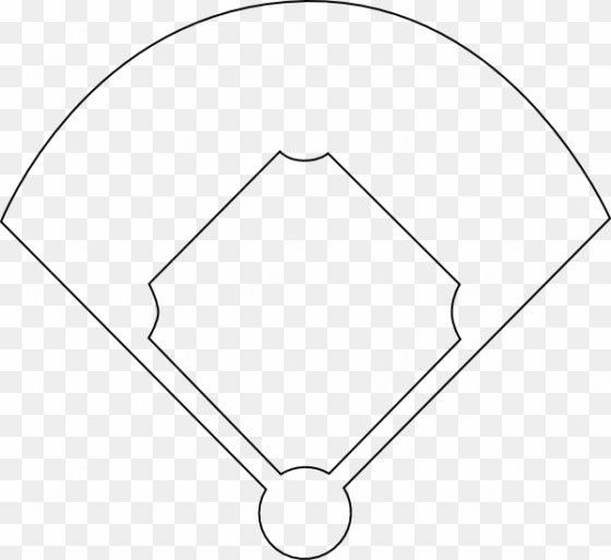 baseball diamond template printable - softball field clipart black and white