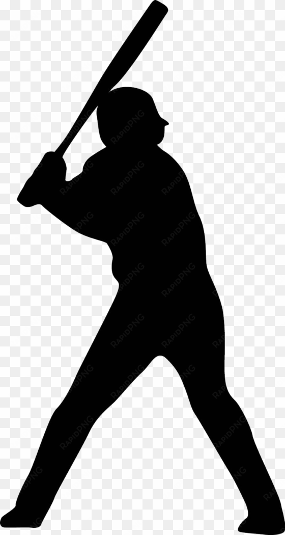 baseball player batter softball clip art - silhouette baseball