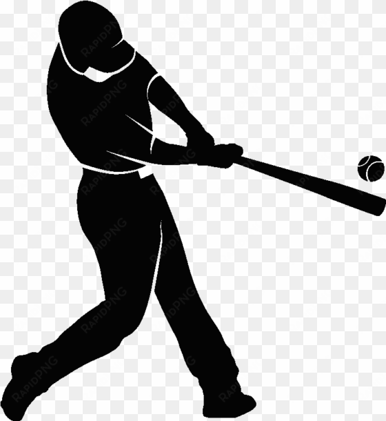 baseball player silhouette batting png - baseball stencils