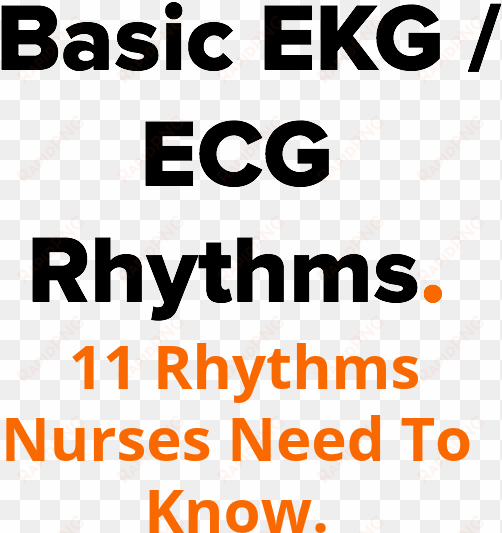 basic ekg / ecg rhythms - nursing