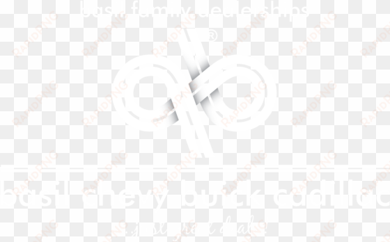 basil chevrolet buick fredonia stacked white logo - graphic design