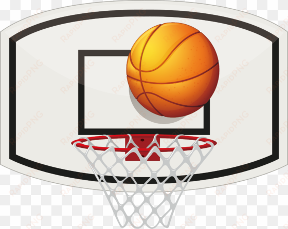 basketball backboard stock photography - basketball net and ball vector