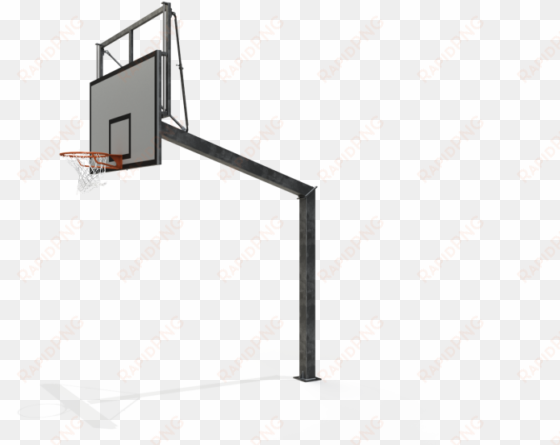 basketball goal galvanized adjustable 2,6 - basketbalpaal png