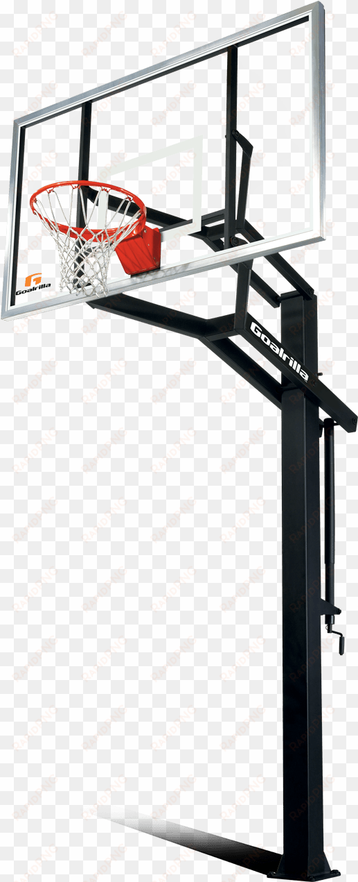 basketball hoop stand transparent png - goalrilla gs in-ground basketball systems with tempered