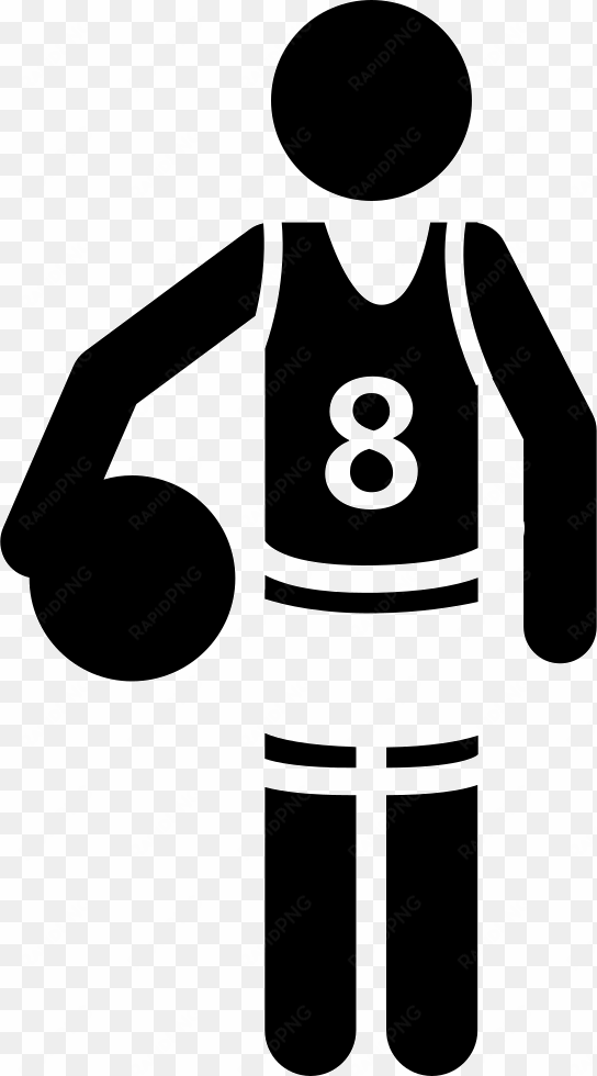 basketball player with the ball comments - basketball player icon png black and white