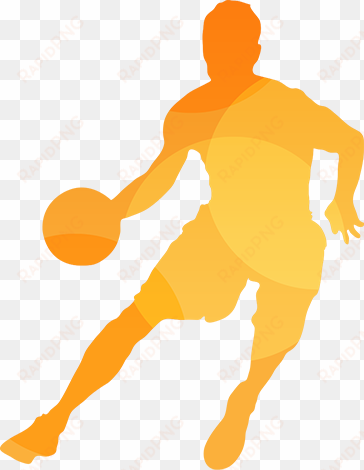 basketball silhouette - basketball player silhouette png yellow