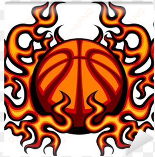 basketball template with flames vector image wall mural - baseball mom throw blanket