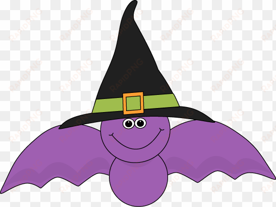 bat clipart funny halloween - bat with a hat