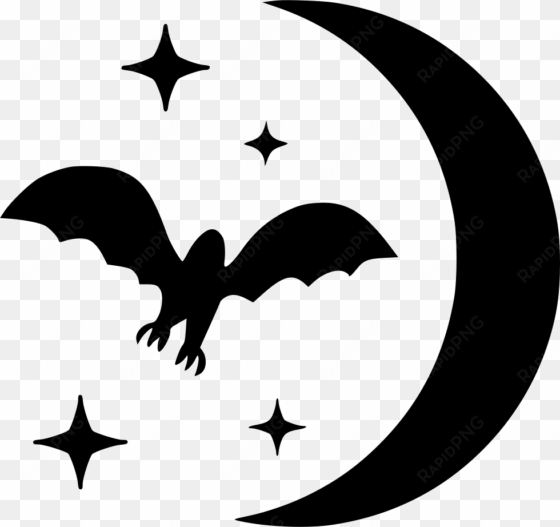 bat moon stars night halloween comments - portable network graphics