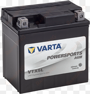 battery details - varta - powersports 12v battery (left minus terminal)