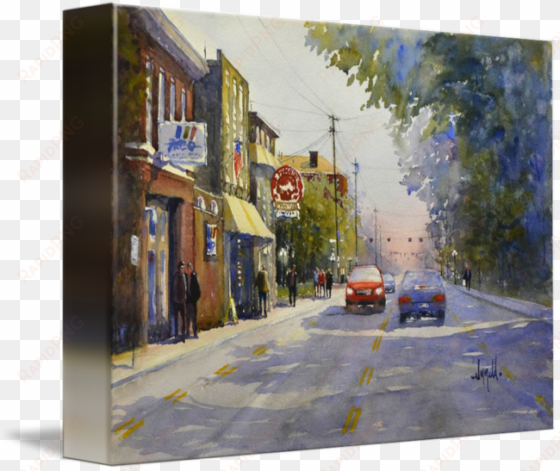 "baxter avenue" by judy mudd, louisville ky // a colorful - gallery-wrapped canvas art print 10 x 8 entitled baxter