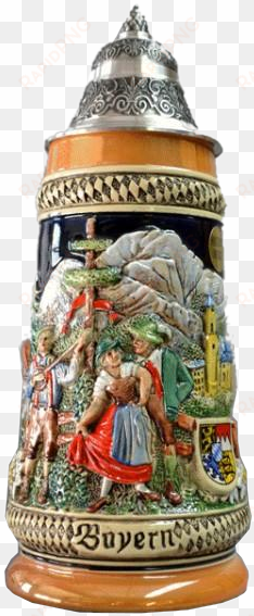 "bayern" stein with mountain scene and dancing couple - lighthouse