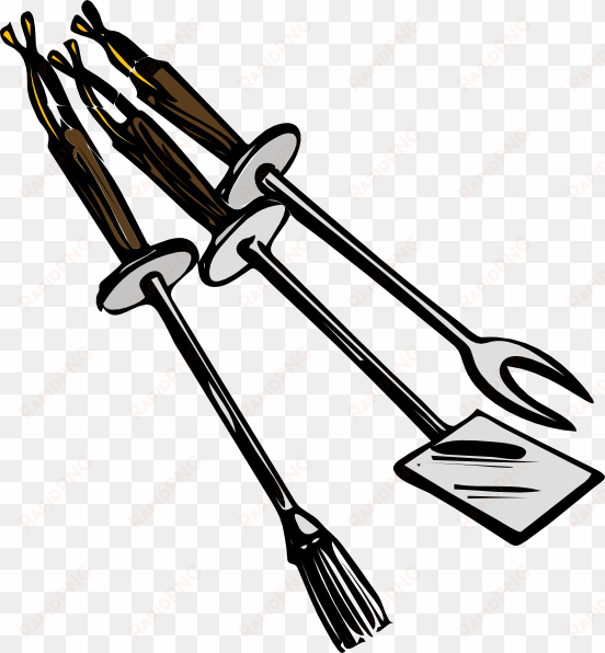 bbq grilling tools clip art free vector - bbq clip art