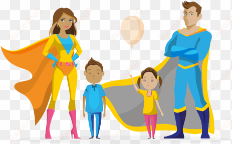 be your child's superhero by trying these tips at home - superhero family clipart png