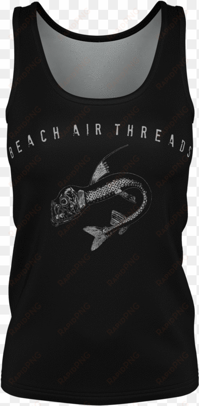beach air sea monster women's tank - active tank