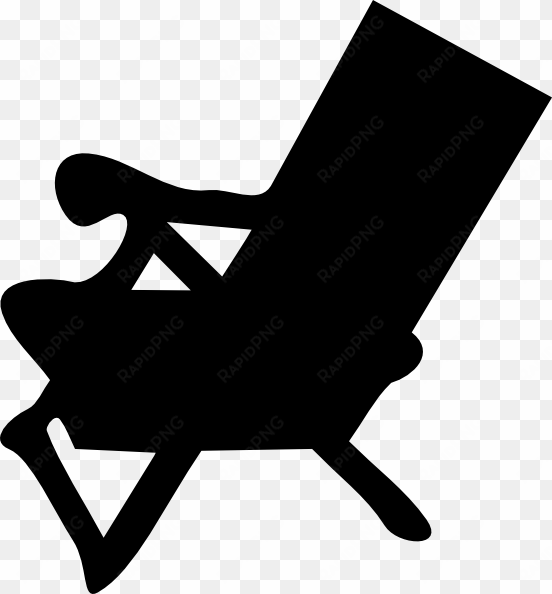 beach chair reverse clip art - beach chair silhouette png