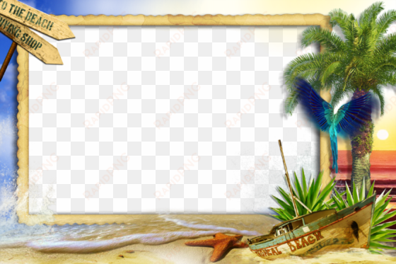 beach frames picture film frame title png download - beach photo frame png